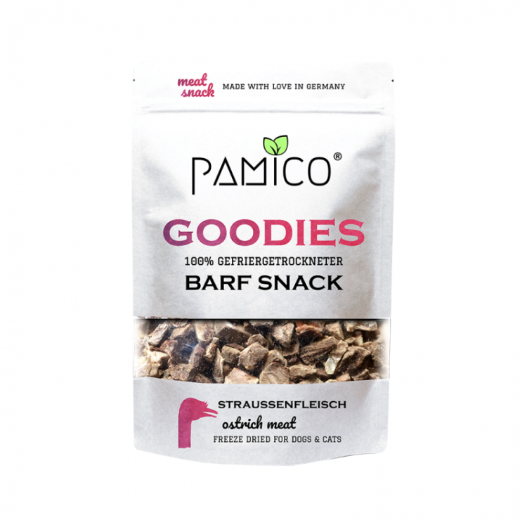 PAMICO Goodies Mięso strusia - Liofilizowany przysmak 50g