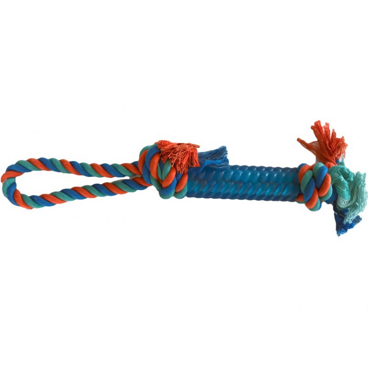 BUBA PET Szarpak z sznura bawełnianego i gumowej rurki TPR