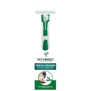 Vet's Best Szczoteczka do mycia zębów psa trzygłowicowa