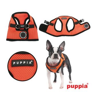 Szelki dla psa kamizelka PUPPIA Soft Vest Harness pomarańczowe