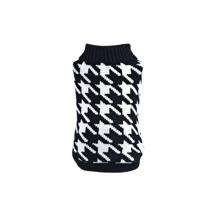 Sweter dla psa w czarno-biały wzór