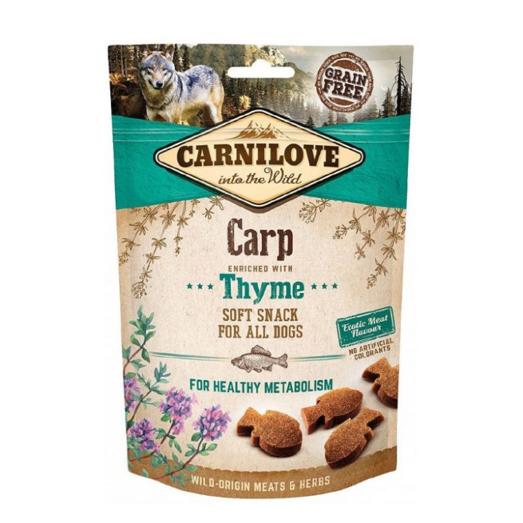 CARNILOVE Semi-Moist Snack Carp & Thyme 200g