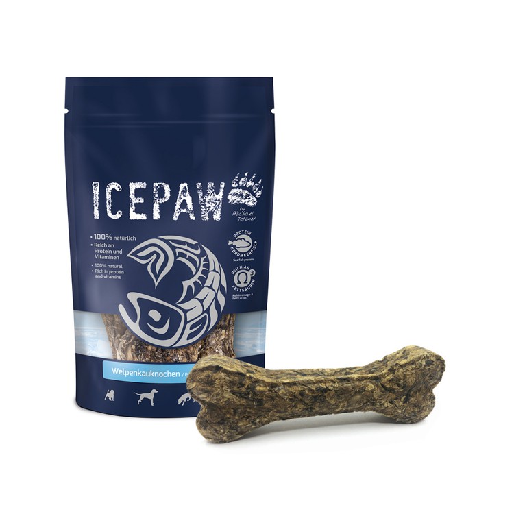 ICEPAW Welpenkauknochen – gryzaki ze skór dla szczeniąt i dorosłych psów 4szt