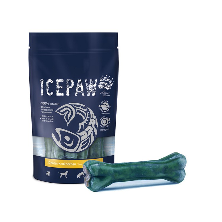 ICEPAW Dental- Kauknochen – dentystyczna kość do żucia z szałwią dla psów 4 szt