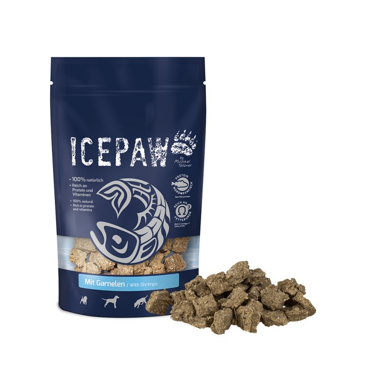 ICEPAW Garnelen - przysmaki z filetów ryb i krewetek 150g