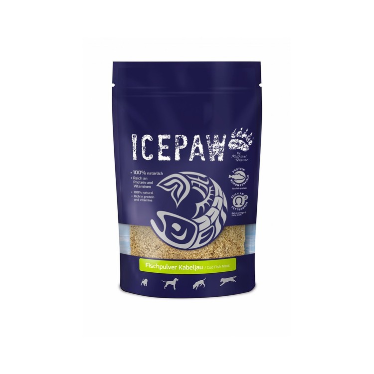 ICEPAW Fischpulver - suszony dorsz dla psów wzmacniacz smaku 200g