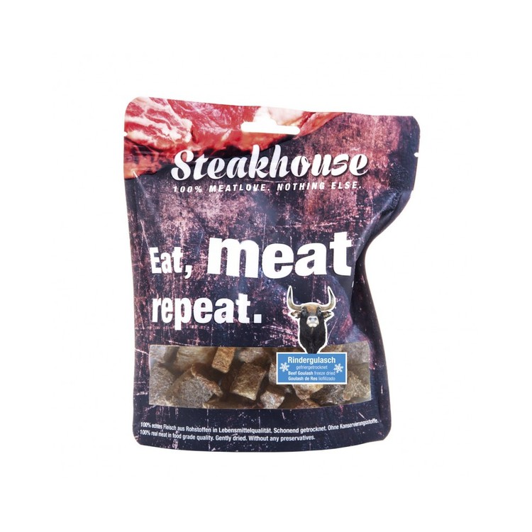 MEATLOVE  SteakHouse Freeze Dried Beef Chunks - Kawałki wołowiny Przysmak liofilizowany40g