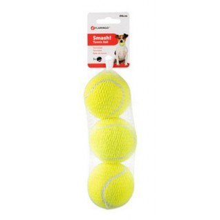 FLAMINGO Piłki tenisowe dla psa 3szt 6cm
