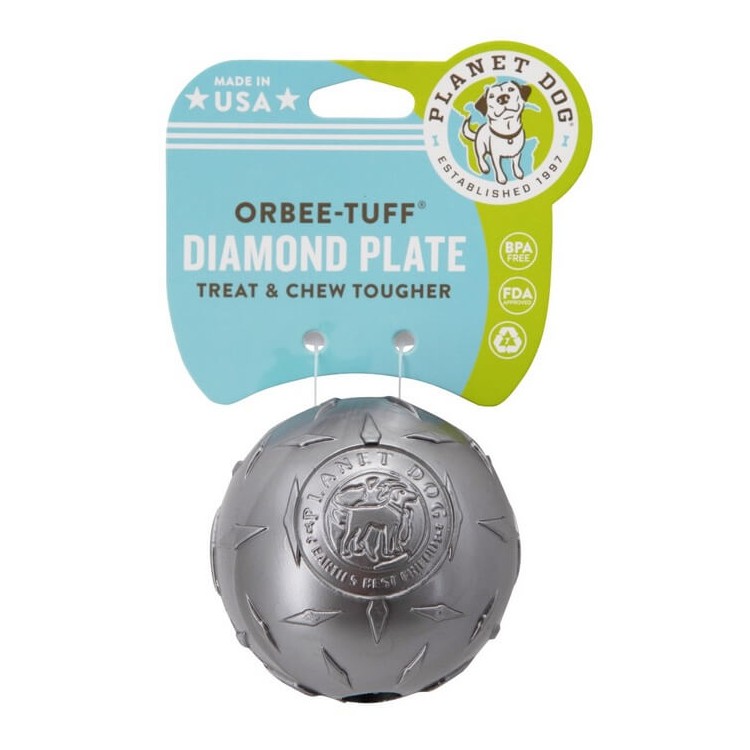 PLANET DOG Diamond Plate Ball Steel Mega wytrzymała piłka dla psa
