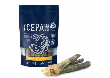 ICEPAW Dorschsticks - suszone i zwijane skóry dorsza -przysmak dla psa