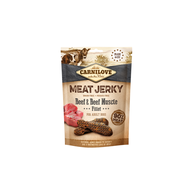 CARNILOVE Jerky Snack Beef with Beef Muscle Fillet - Wołowina 100g