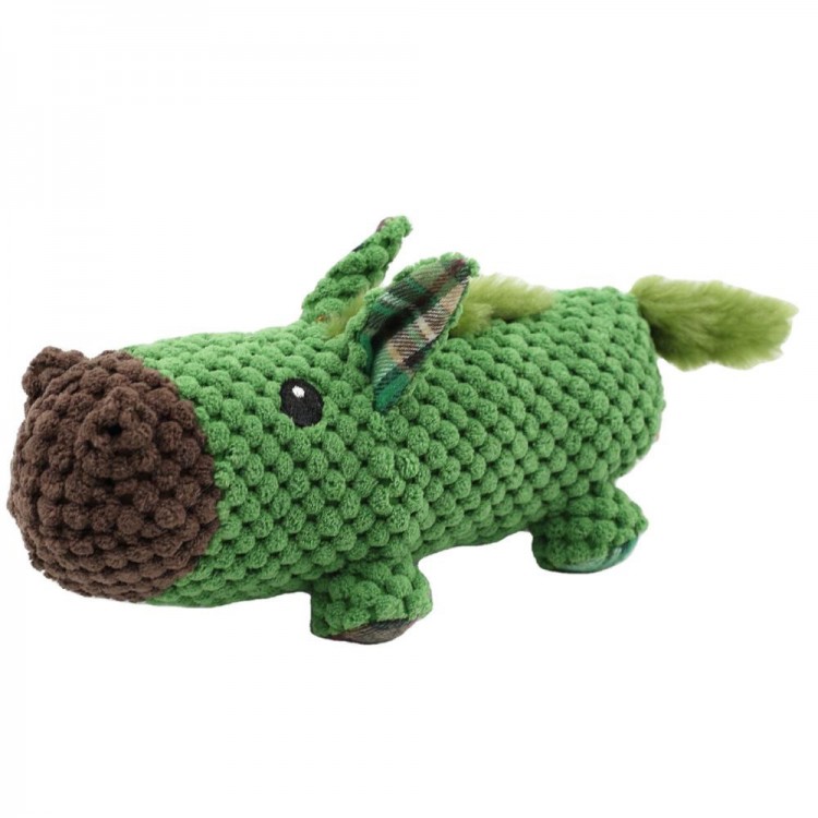 Record Green Horse Koń pluszowa zabawka dla psa 24 cm