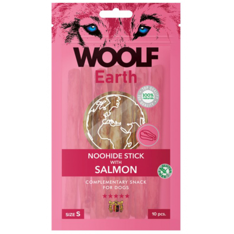 WOOLF Earth Noohide Salmon Łosoś Przysmak z żelatyną ze skóry