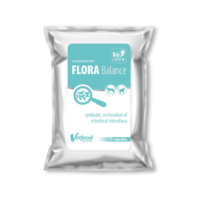 VETFOOD Flora Balance Wspiera pracę przewodu pokarmowego 15 caps
