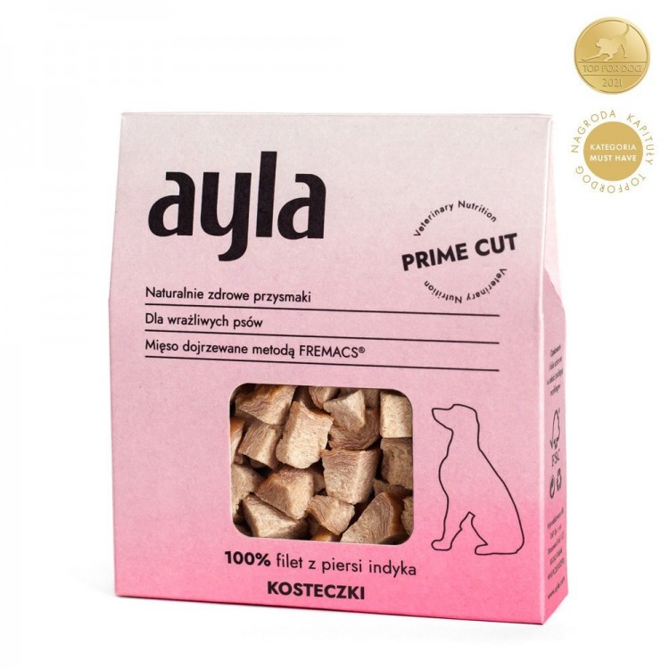 AYLA Prime Cut Filet z piersi indyka - kosteczki 45g