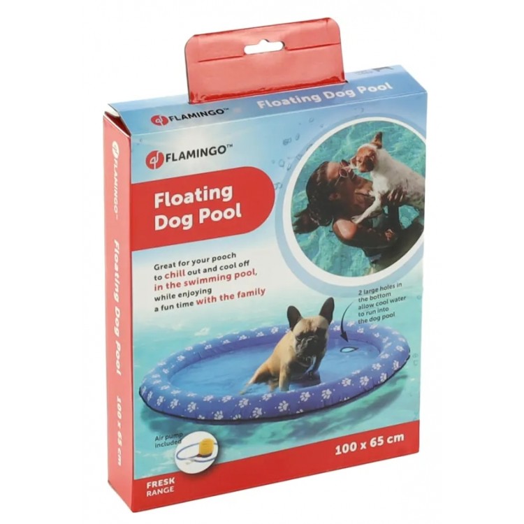 FLAMINGO Pływający basen dla psów 100x65 cm