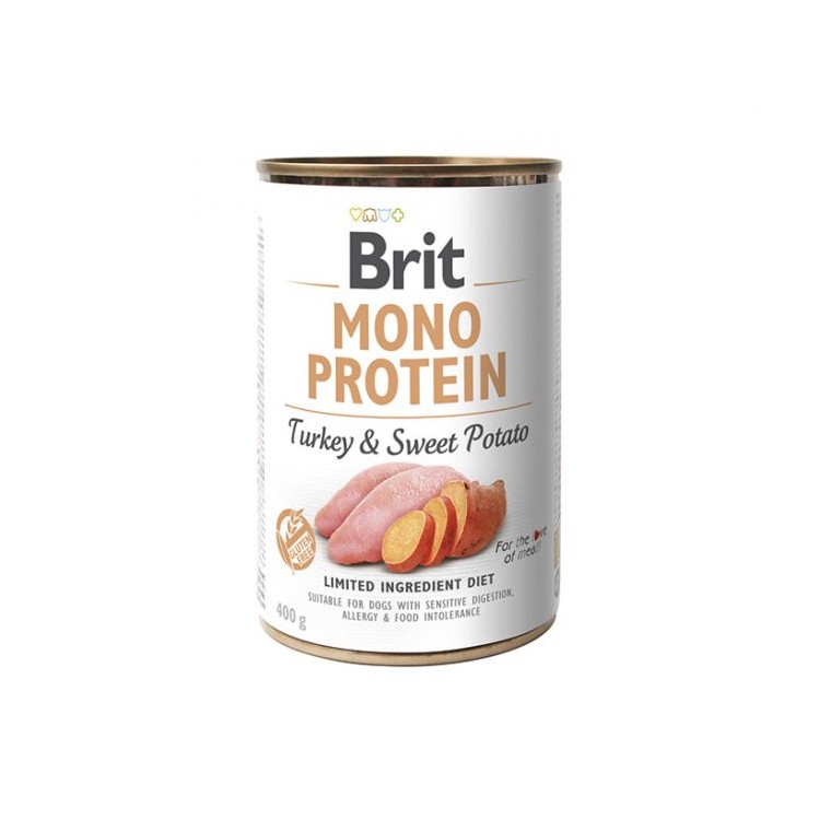 BRIT Mono Protein Turkey & Sweet Potato Indyk z batatami 400g
