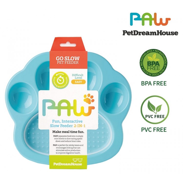 PET DREAM HOUSE Paw 2-in-1 Mini Lick Pad with Slow Feeder Plate – Miska spowalniająca 2w1