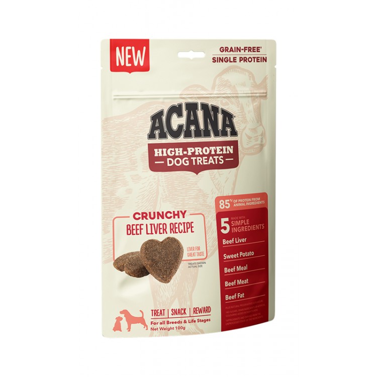ACANA Treats Crunchy Beef Wołowina - Przysmaki dla psa 100g