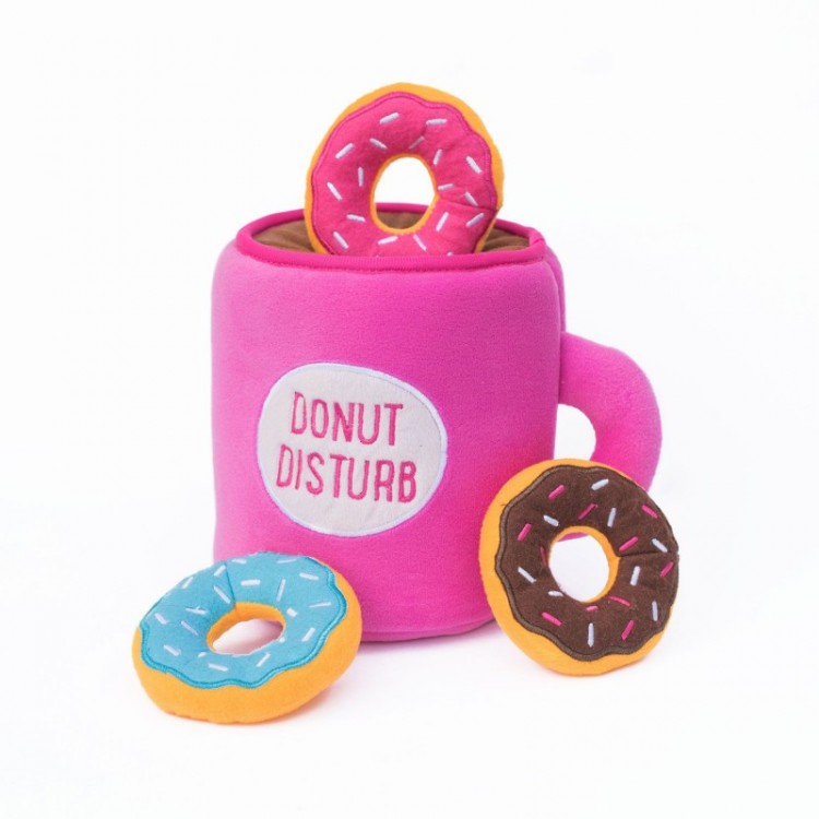 ZIPPY PAWS Kubek kawy z donutami Norka Pluszowa interaktywna zabawka