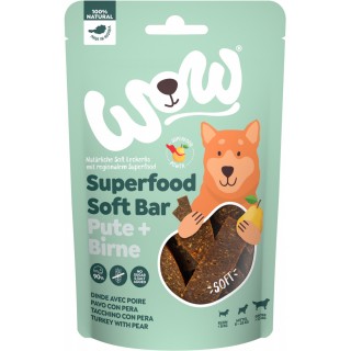 WOW Superfood Soft Bar Pute – mięso indyka z gruszką miękkie przysmaki dla psa