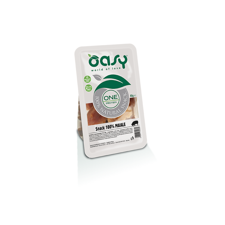 OASY One protein snack Wieprzowina 100% - Przysmaki dla psów 80g