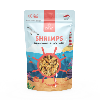 POKUSA Shrimps - Suszone krewetki dla psów