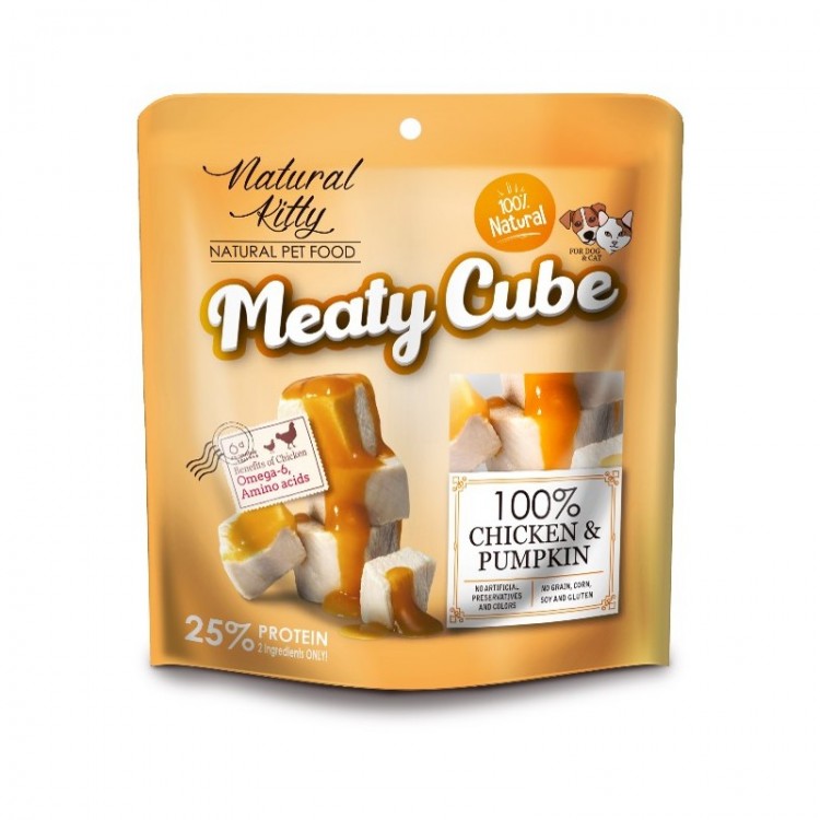 PETTRIC Meaty Cube Kurczak dynią - Przekąska dla psa i kota 60g