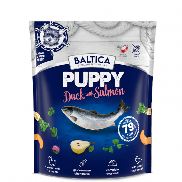 BALTICA Puppy Duck & Salmon Małe Rasy 1kg